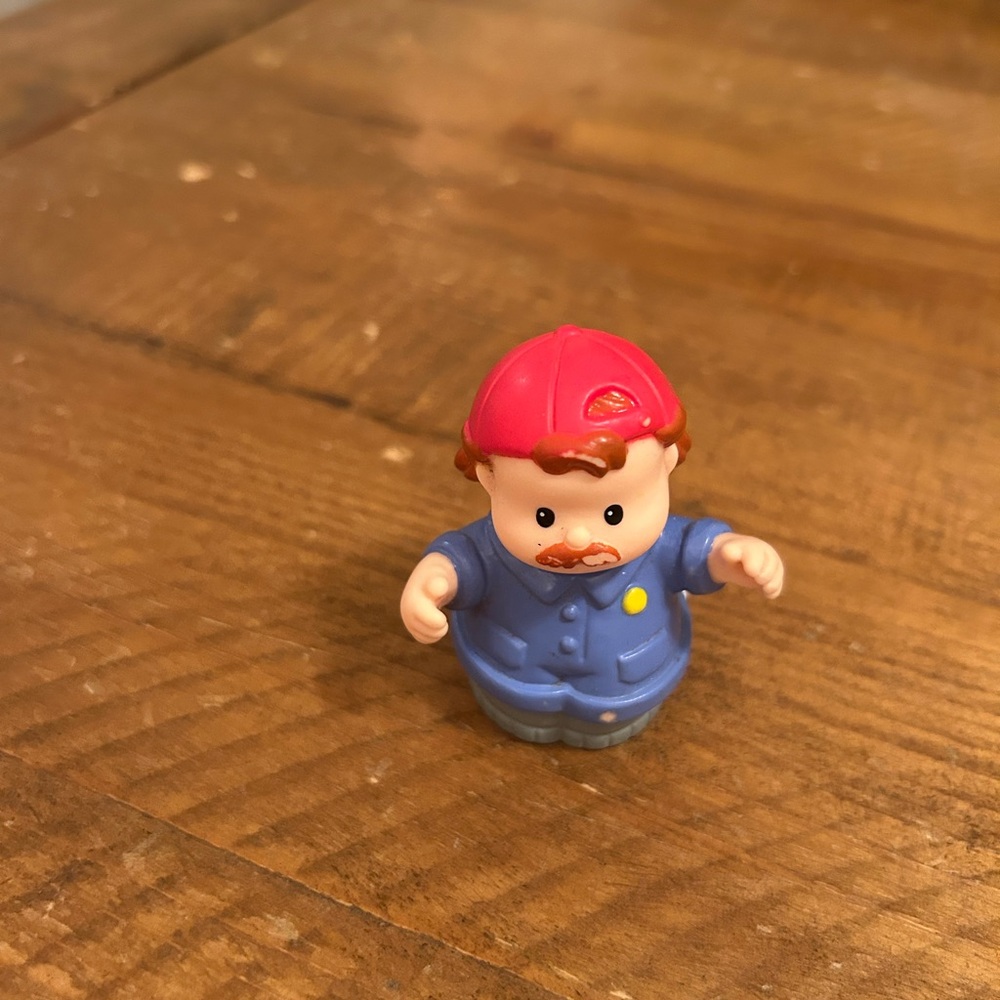 Fisher Price Little People mechanic as is. Paint has worn off in some spots